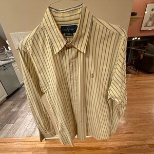Ralph Lauren Custom Fit Striped Button-Down Shirt Size L